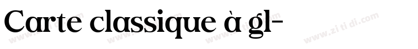 Carte classique à gl字体转换